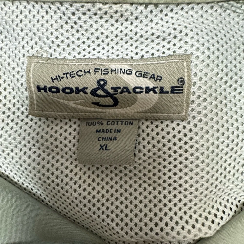 Hook&Tackle High Tech Fishing Gear Men's Short Sleeve Button Down Shirt size XL - Picture 10 of 12